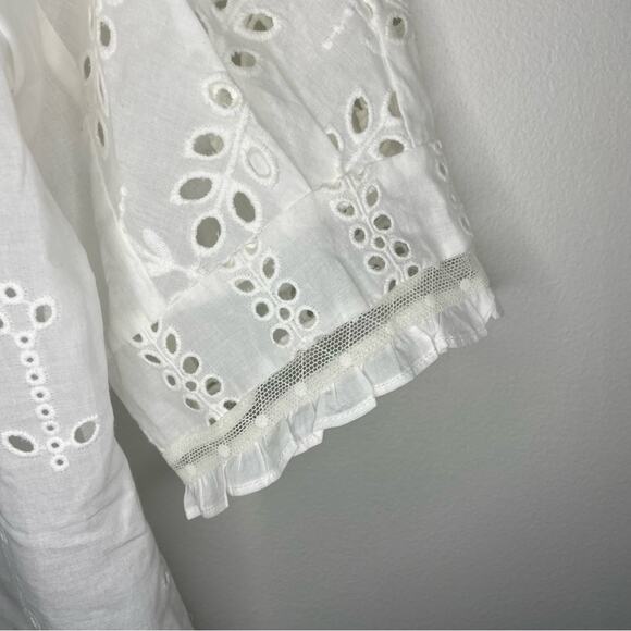 NWT New Maje Loody Eyelet Top in White Size L - Picture 9 of 10